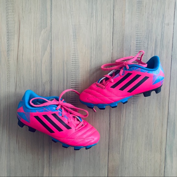 adidas pink and blue soccer cleats